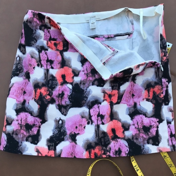 J Crew Floral Mini Skirt Size 4 - Picture 5 of 10